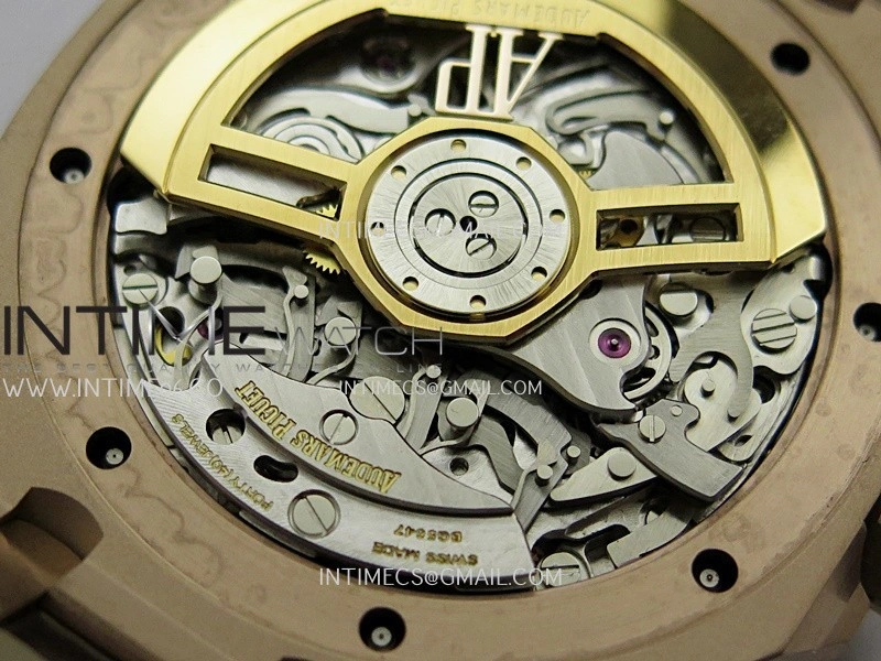 Royal Oak Chrono 26240 RG Gain Weight V2 DDF 1:1 Best Edition Brown Dial On Brown Leather Strap Super Clone DD4401
