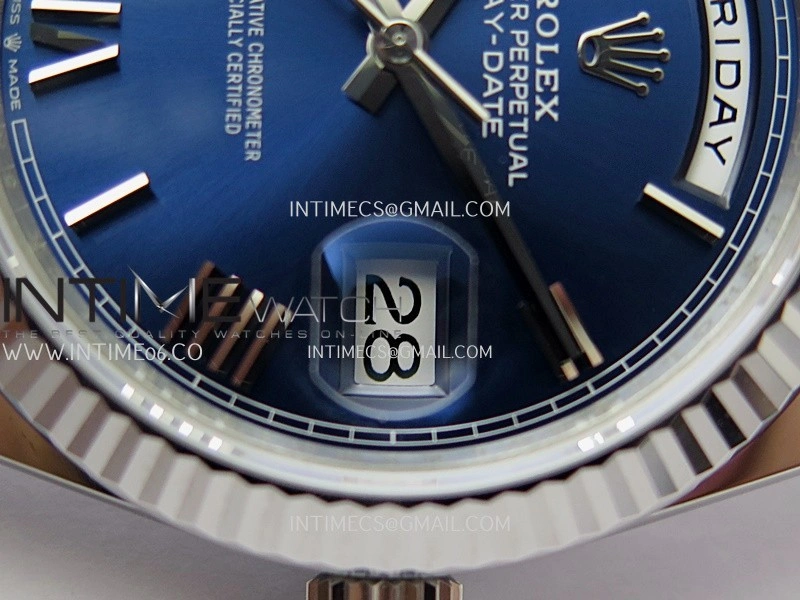 Day Date 228239 40mm Gain Weight V2 VSF 1:1 Best Edition Blue Dial Roman Markers On President Bracelet DD3255