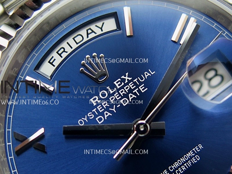 Day Date 228239 40mm Gain Weight V2 VSF 1:1 Best Edition Blue Dial Roman Markers On President Bracelet DD3255