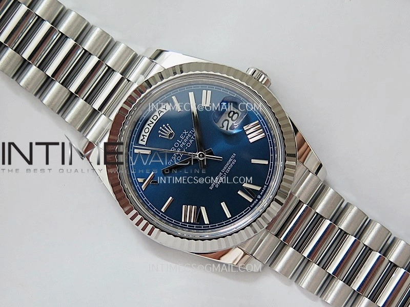 Day Date 228239 40mm Gain Weight V3 THBF 1:1 Best Edition Blue Dial Roman Marker On President Bracelet VR3255