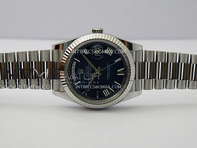 Day Date 228239 40mm Gain Weight V3 THBF 1:1 Best Edition Blue Dial Roman Marker On President Bracelet VR3255