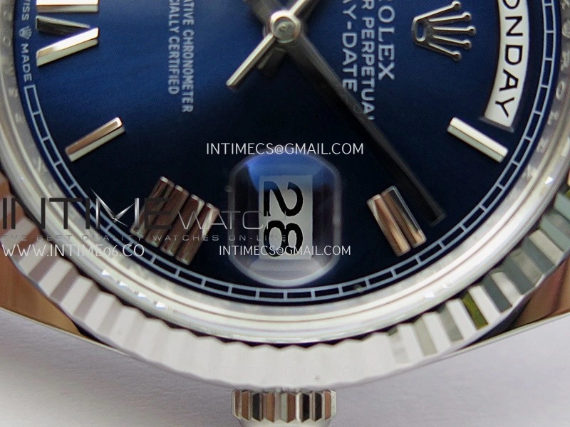 Day Date 228239 40mm Gain Weight V3 THBF 1:1 Best Edition Blue Dial Roman Marker On President Bracelet VR3255