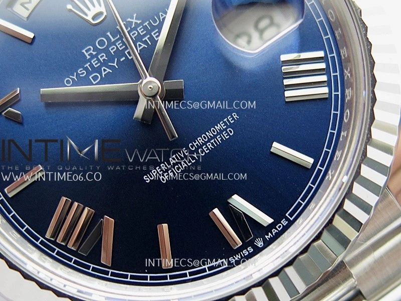 Day Date 228239 40mm Gain Weight V3 THBF 1:1 Best Edition Blue Dial Roman Marker On President Bracelet VR3255