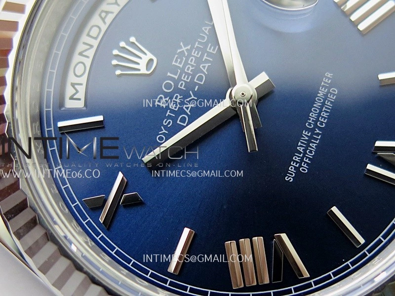 Day Date 228239 40mm Gain Weight V3 THBF 1:1 Best Edition Blue Dial Roman Marker On President Bracelet VR3255