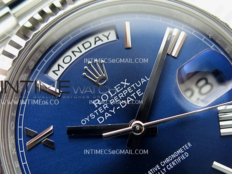 Day Date 228239 40mm Gain Weight V3 THBF 1:1 Best Edition Blue Dial Roman Marker On President Bracelet VR3255