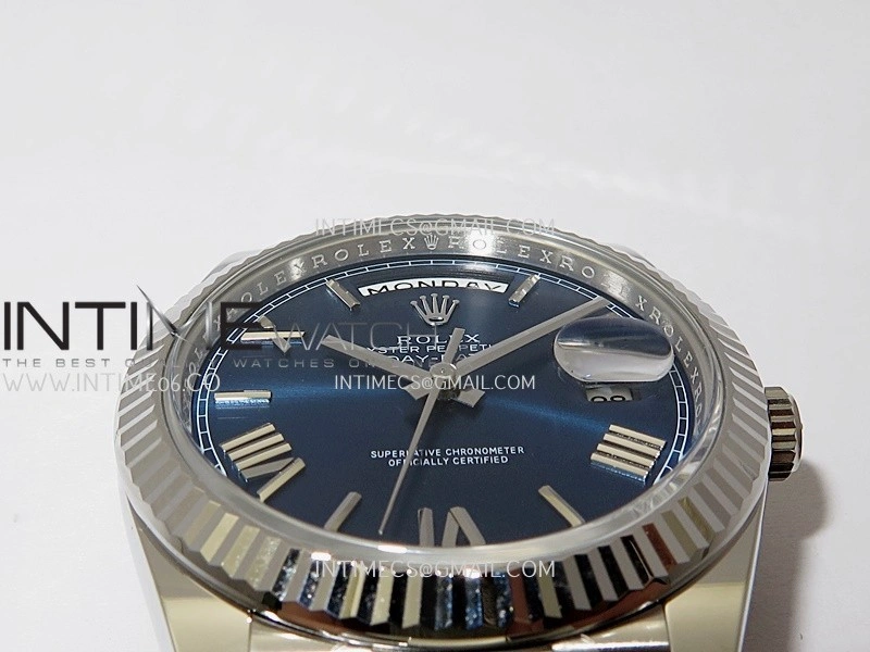 Day Date 228239 40mm Gain Weight V3 THBF 1:1 Best Edition Blue Dial Roman Marker On President Bracelet VR3255