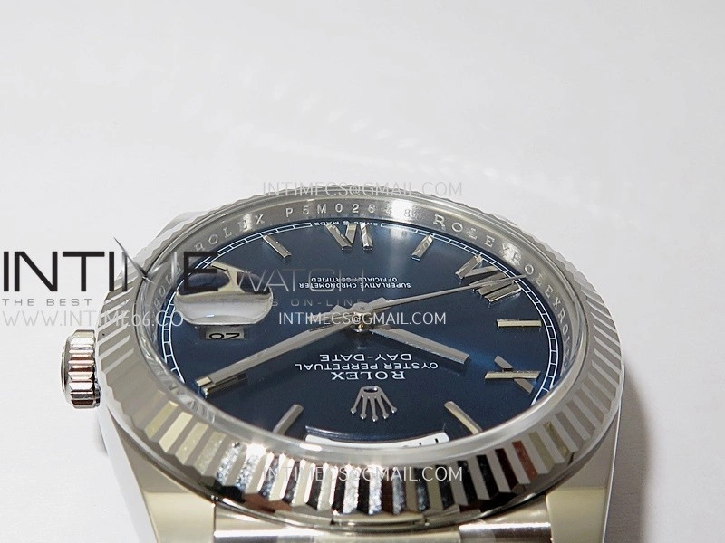 Day Date 228239 40mm Gain Weight V3 THBF 1:1 Best Edition Blue Dial Roman Marker On President Bracelet VR3255