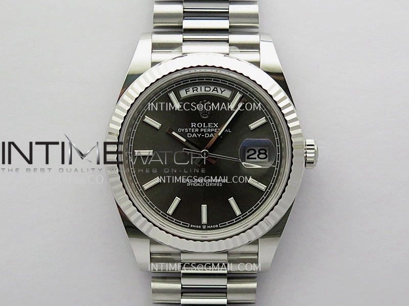Day Date 228239 40mm Gain Weight V3 THBF 1:1 Best Edition Gray Dial Stick Marker On President Bracelet VR3255