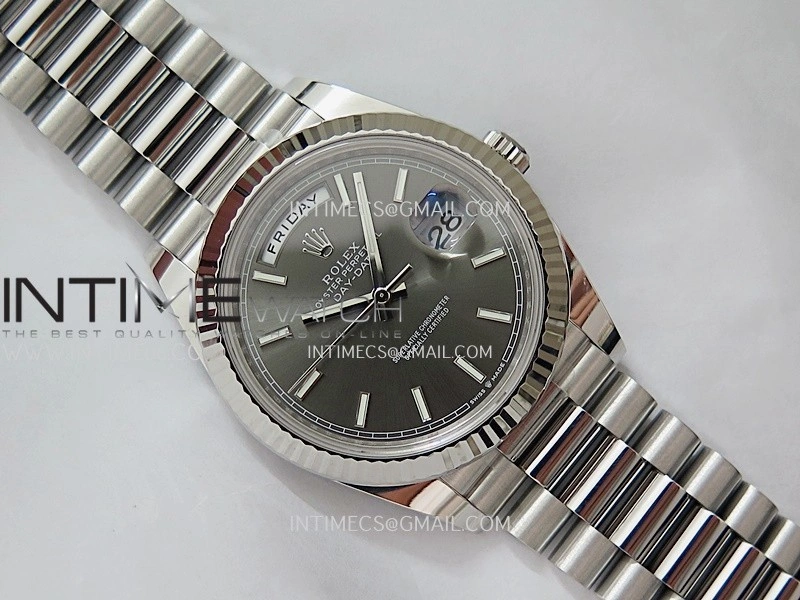 Day Date 228239 40mm Gain Weight V3 THBF 1:1 Best Edition Gray Dial Stick Marker On President Bracelet VR3255