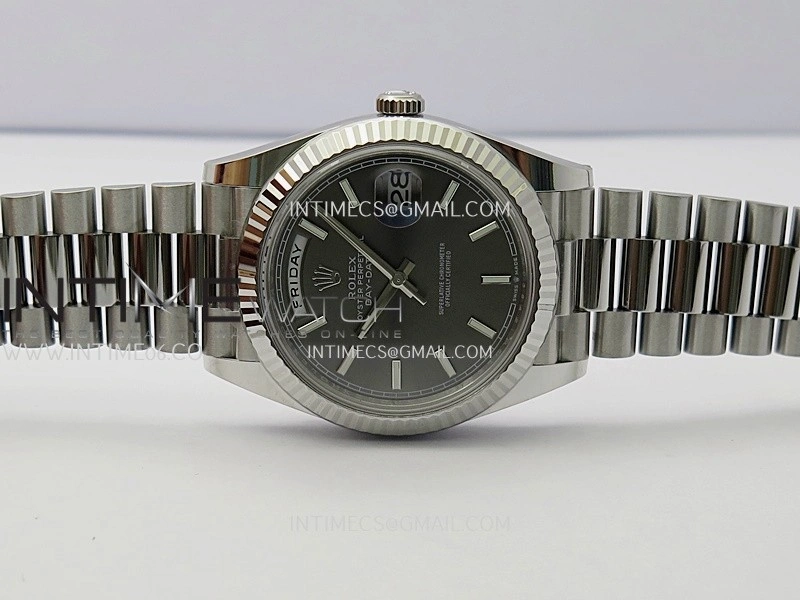 Day Date 228239 40mm Gain Weight V3 THBF 1:1 Best Edition Gray Dial Stick Marker On President Bracelet VR3255