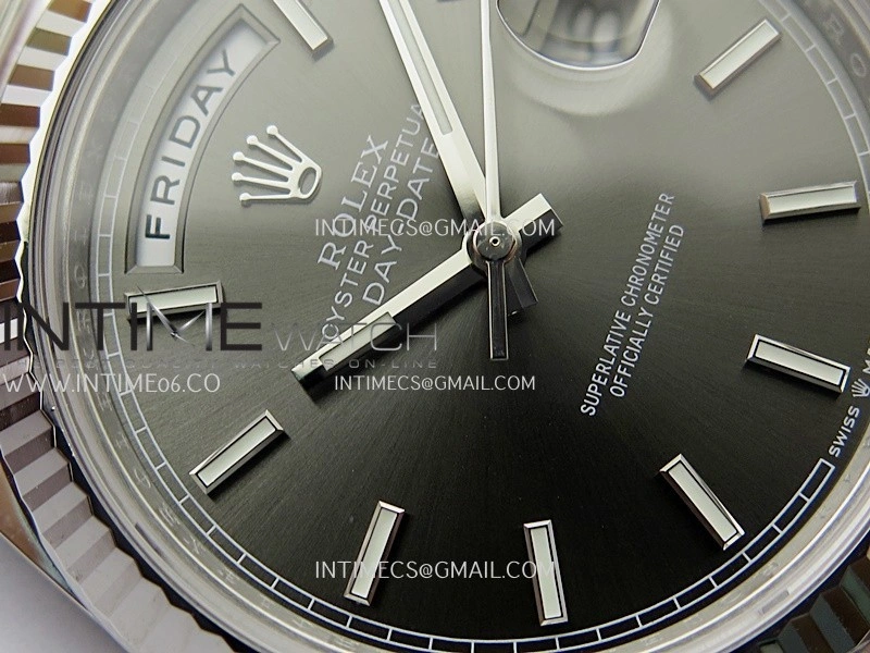 Day Date 228239 40mm Gain Weight V3 THBF 1:1 Best Edition Gray Dial Stick Marker On President Bracelet VR3255