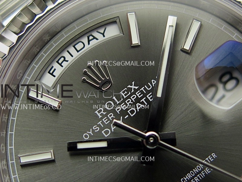 Day Date 228239 40mm Gain Weight V3 THBF 1:1 Best Edition Gray Dial Stick Marker On President Bracelet VR3255