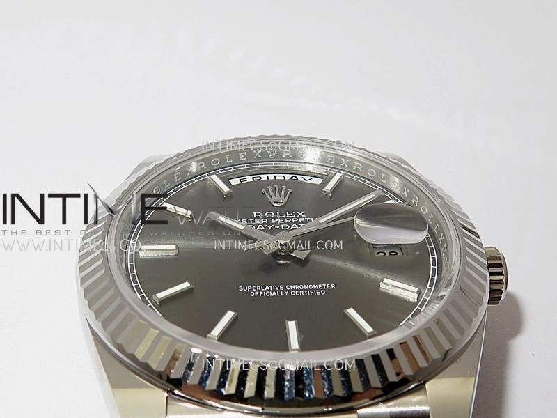 Day Date 228239 40mm Gain Weight V3 THBF 1:1 Best Edition Gray Dial Stick Marker On President Bracelet VR3255