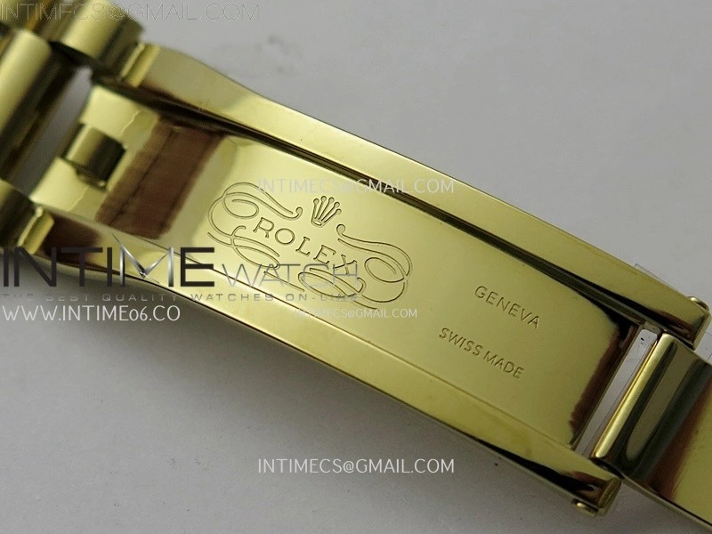 Day Date 128238 Gain Weight YG QF 1:1 Best Edition Champagne Dial Roman Markers on YG President Bracelet