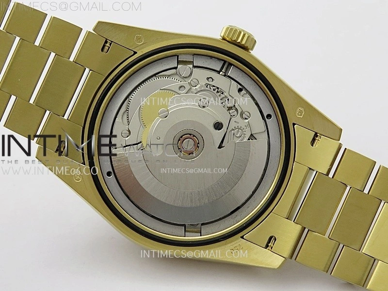 Day Date 128238 Gain Weight YG QF 1:1 Best Edition Green Dial T-diamond Markers on YG President Bracelet