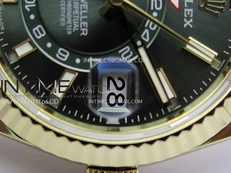 Sky-Dweller 336238 Gain Weight YG ZF 1:1 Best Edition Mint Green Dial on Oysterflex Rubber Strap Asian 2824