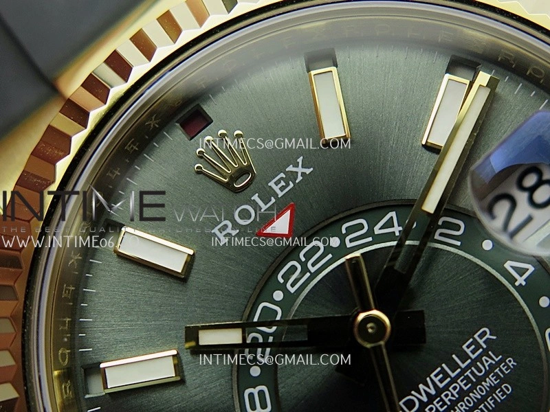 Sky-Dweller 336238 Gain Weight YG ZF 1:1 Best Edition Mint Green Dial on Oysterflex Rubber Strap Asian 2824