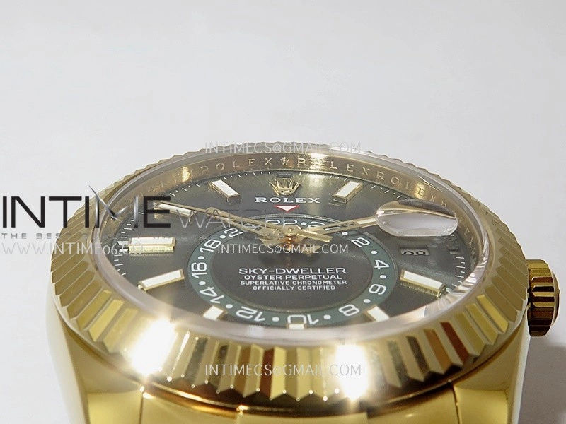 Sky-Dweller 336238 Gain Weight YG ZF 1:1 Best Edition Mint Green Dial on Oysterflex Rubber Strap Asian 2824