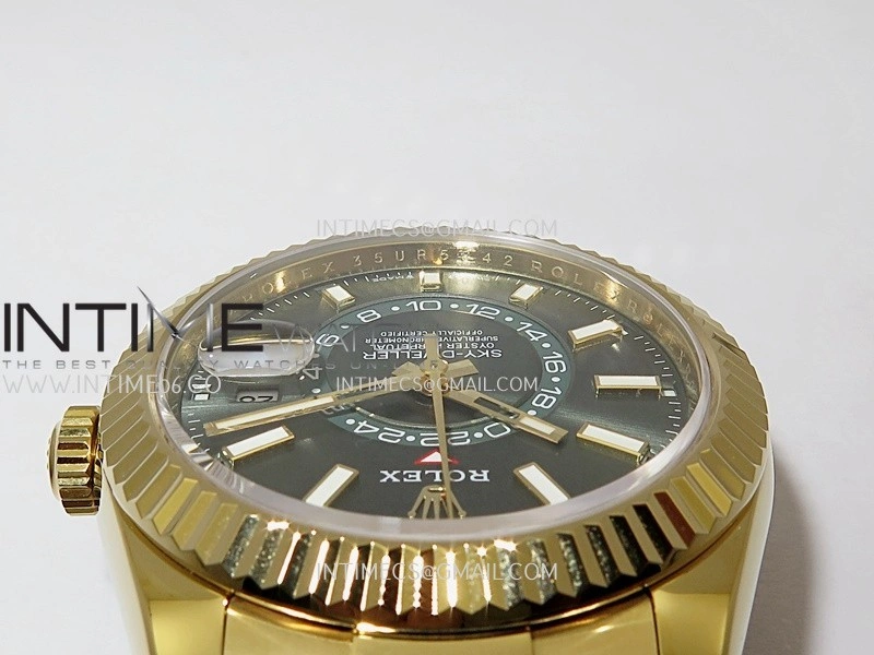 Sky-Dweller 336238 Gain Weight YG ZF 1:1 Best Edition Mint Green Dial on Oysterflex Rubber Strap Asian 2824