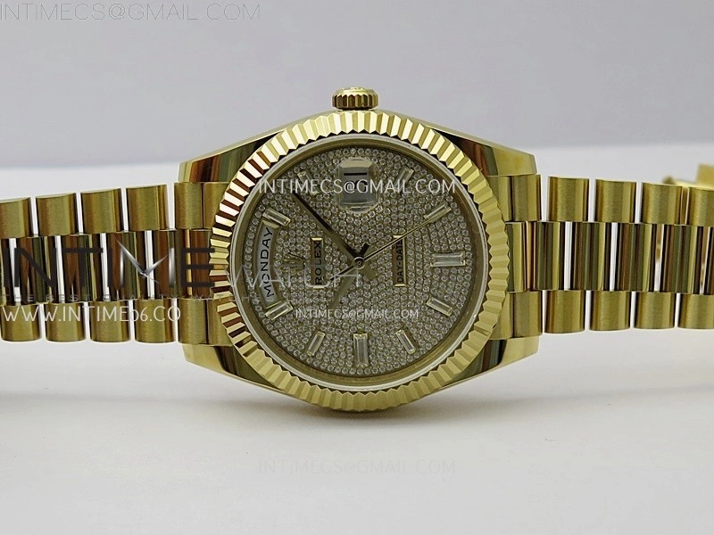 Day Date 40mm 228238 Gain Weight YG tungsten APSF 1:1 Best Edition Diamond Dial on YG President Bracelet A3255