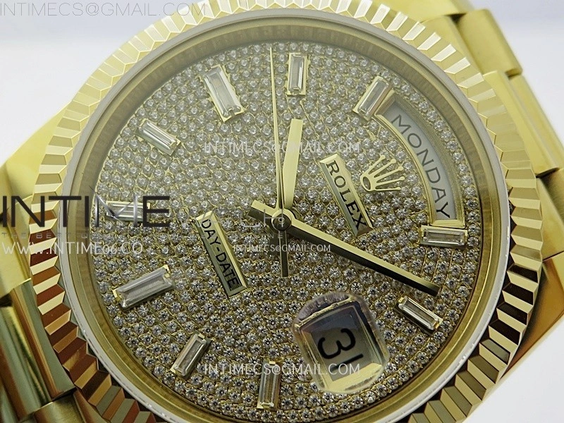 Day Date 40mm 228238 Gain Weight YG tungsten APSF 1:1 Best Edition Diamond Dial on YG President Bracelet A3255