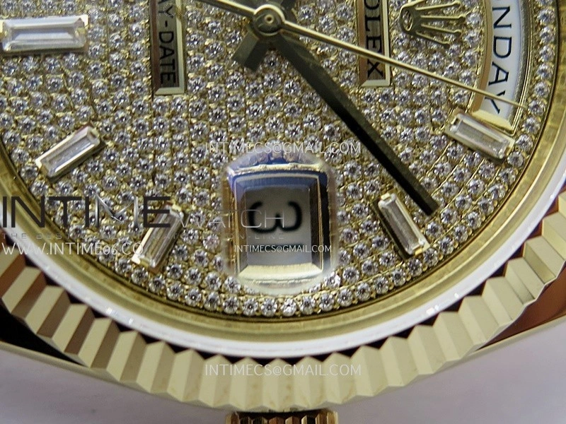 Day Date 40mm 228238 Gain Weight YG tungsten APSF 1:1 Best Edition Diamond Dial on YG President Bracelet A3255