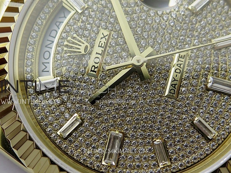 Day Date 40mm 228238 Gain Weight YG tungsten APSF 1:1 Best Edition Diamond Dial on YG President Bracelet A3255