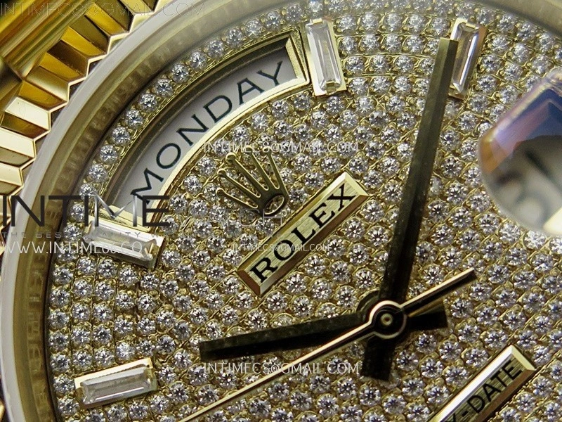 Day Date 40mm 228238 Gain Weight YG tungsten APSF 1:1 Best Edition Diamond Dial on YG President Bracelet A3255