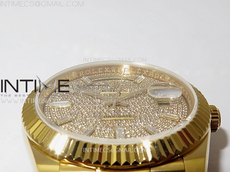 Day Date 40mm 228238 Gain Weight YG tungsten APSF 1:1 Best Edition Diamond Dial on YG President Bracelet A3255