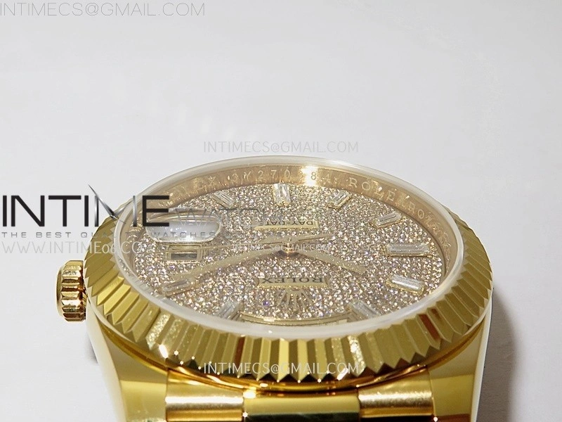 Day Date 40mm 228238 Gain Weight YG tungsten APSF 1:1 Best Edition Diamond Dial on YG President Bracelet A3255
