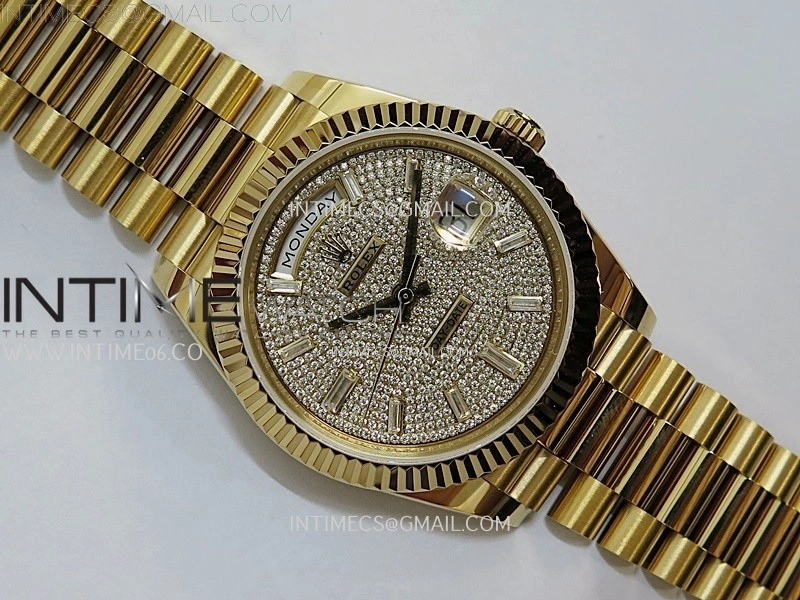 Day Date 40mm 228238 Gain Weight YG tungsten APSF 1:1 Best Edition Diamond Dial on YG President Bracelet A3255