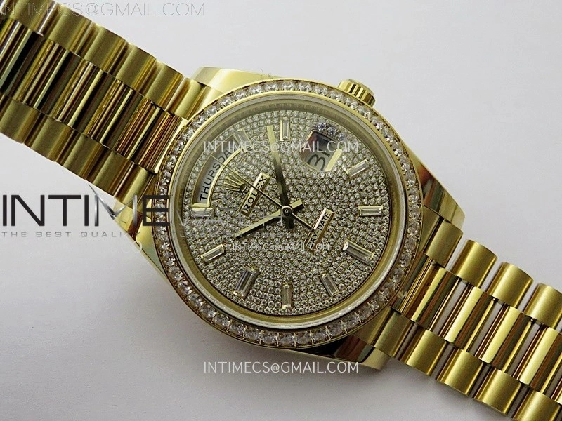 Day Date 40mm 228348 Gain Weight YG tungsten APSF 1:1 Best Edition Diamond Dial on YG President Bracelet A3255