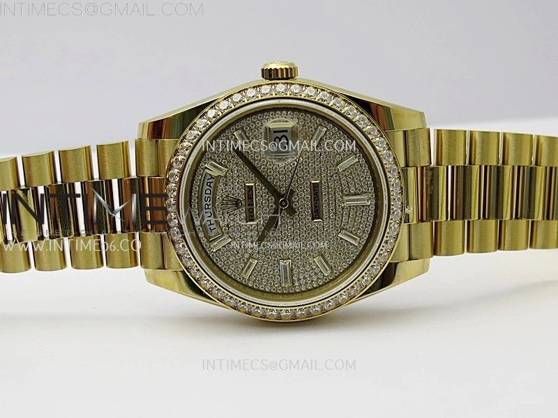 Day Date 40mm 228348 Gain Weight YG tungsten APSF 1:1 Best Edition Diamond Dial on YG President Bracelet A3255