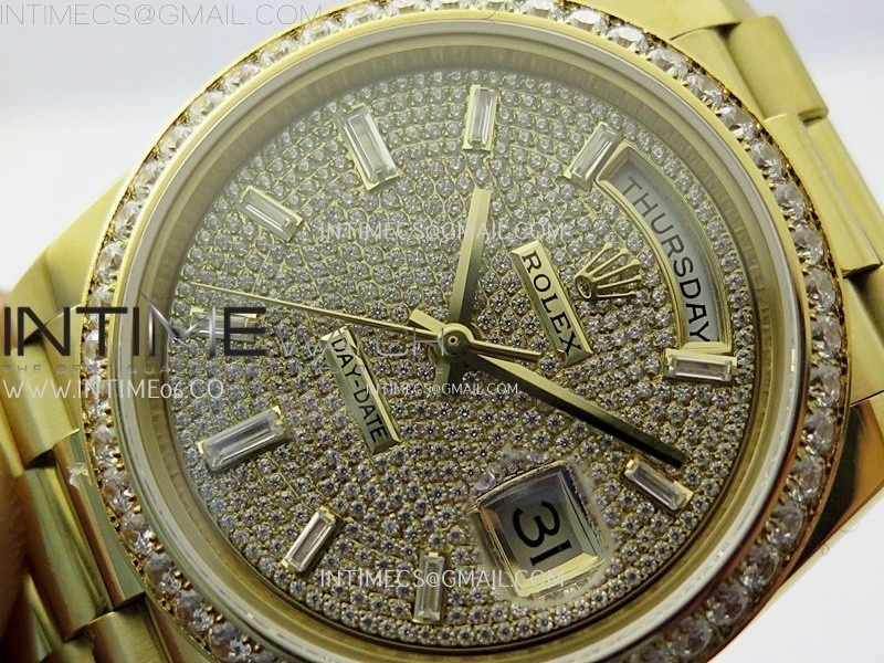Day Date 40mm 228348 Gain Weight YG tungsten APSF 1:1 Best Edition Diamond Dial on YG President Bracelet A3255