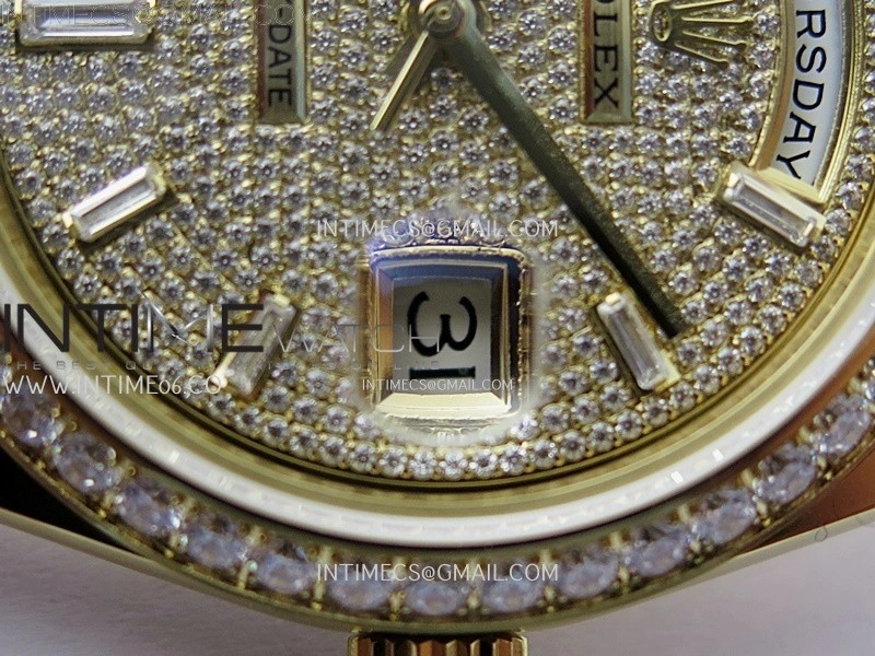 Day Date 40mm 228348 Gain Weight YG tungsten APSF 1:1 Best Edition Diamond Dial on YG President Bracelet A3255