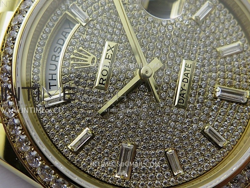 Day Date 40mm 228348 Gain Weight YG tungsten APSF 1:1 Best Edition Diamond Dial on YG President Bracelet A3255