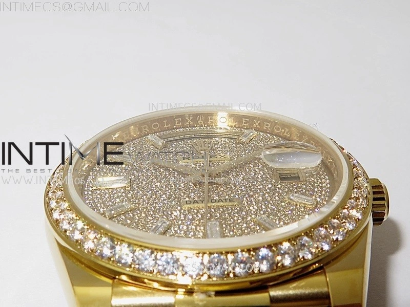 Day Date 40mm 228348 Gain Weight YG tungsten APSF 1:1 Best Edition Diamond Dial on YG President Bracelet A3255