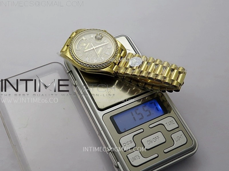 Day Date 40mm 228348 Gain Weight YG tungsten APSF 1:1 Best Edition Diamond Dial on YG President Bracelet A3255
