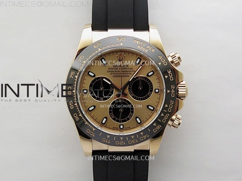 Daytona 116515 Gain Weight ZF 1:1 Best Edition Rose Gold Dial Sticks Markers on Oysterflex Strap SH4130