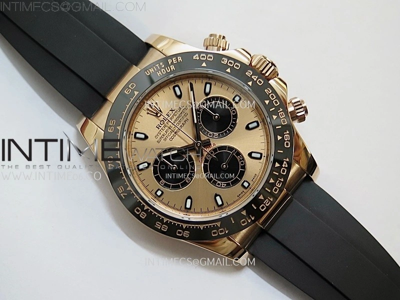 Daytona 116515 Gain Weight ZF 1:1 Best Edition Rose Gold Dial Sticks Markers on Oysterflex Strap SH4130