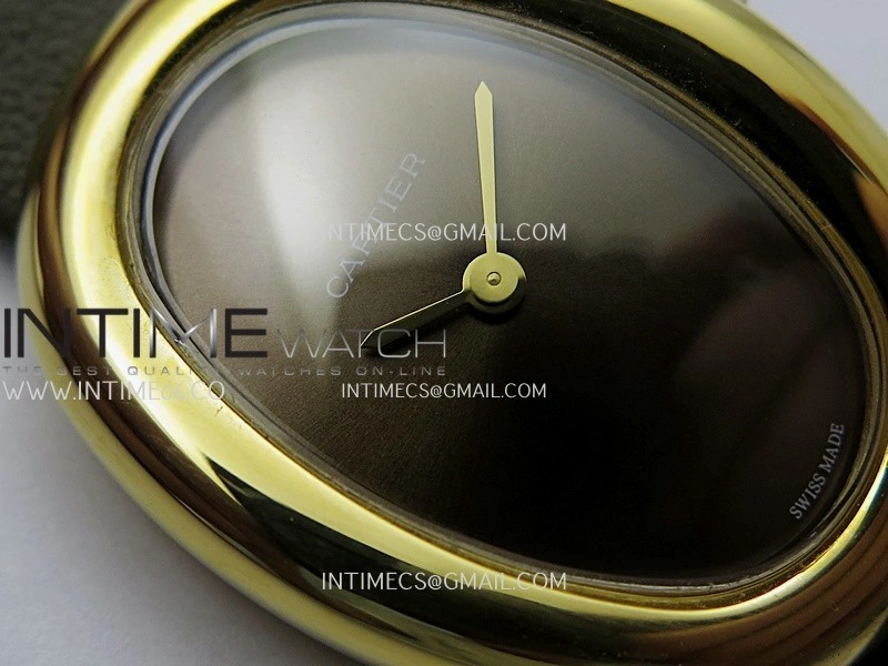 Baignoire Watch YG AF 1:1 Best Edition Brown Dial On Brown Croco Strap RONDA Quartz