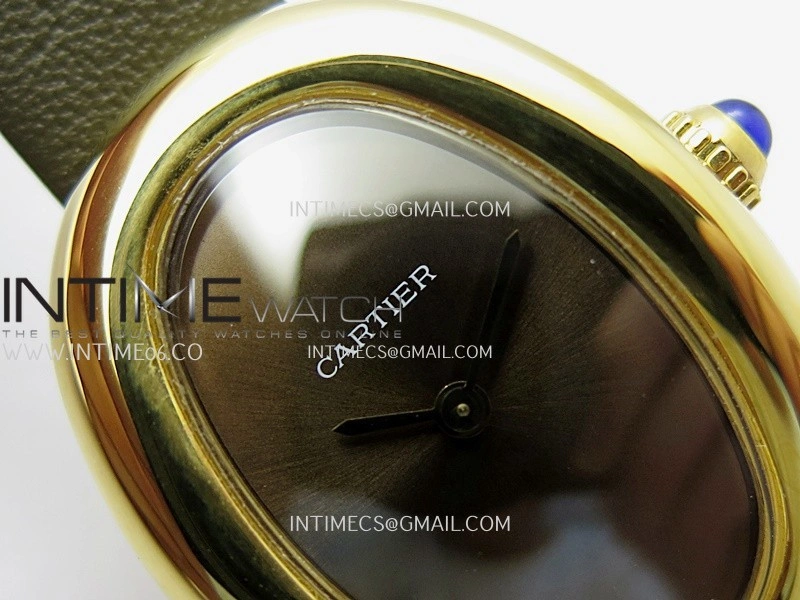 Baignoire Watch YG AF 1:1 Best Edition Brown Dial On Brown Croco Strap RONDA Quartz