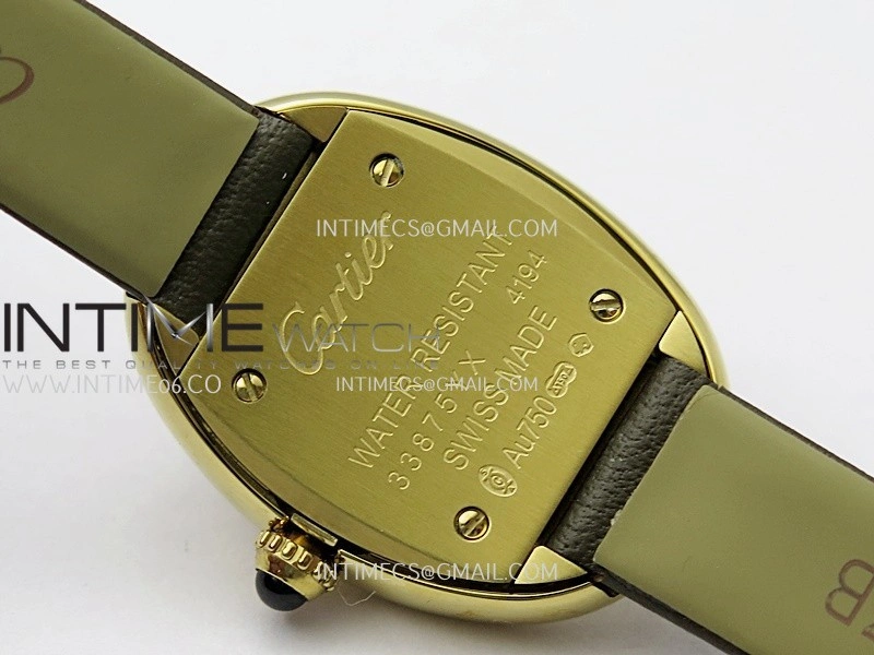 Baignoire Watch YG AF 1:1 Best Edition Brown Dial On Brown Croco Strap RONDA Quartz