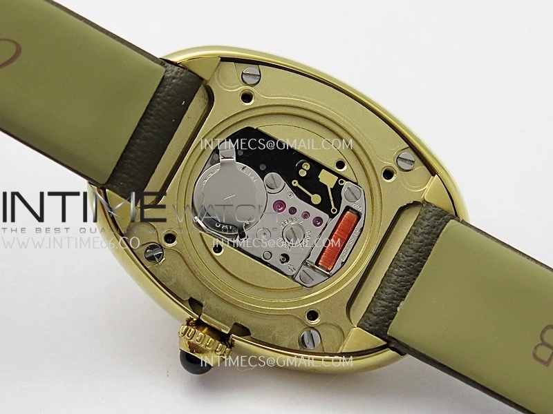 Baignoire Watch YG AF 1:1 Best Edition Brown Dial On Brown Croco Strap RONDA Quartz
