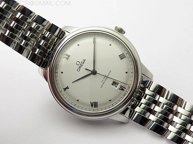De Ville 40mm SS GTF 1:1 Best Edition Silver Dial Silver Markers on SS Bracelet A8000