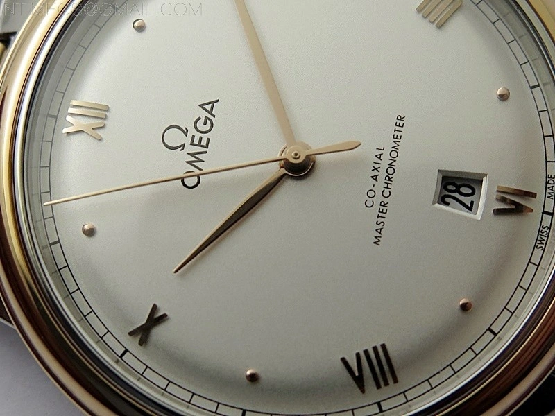 De Ville 40mm SS RG GTF 1:1 Best Edition Silver Dial RG Markers on SS RG Bracelet A8000