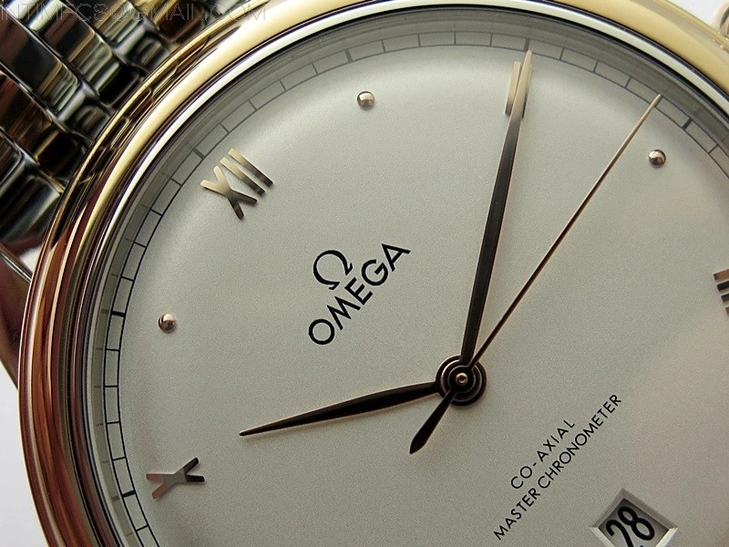 De Ville 40mm SS RG GTF 1:1 Best Edition Silver Dial RG Markers on SS RG Bracelet A8000