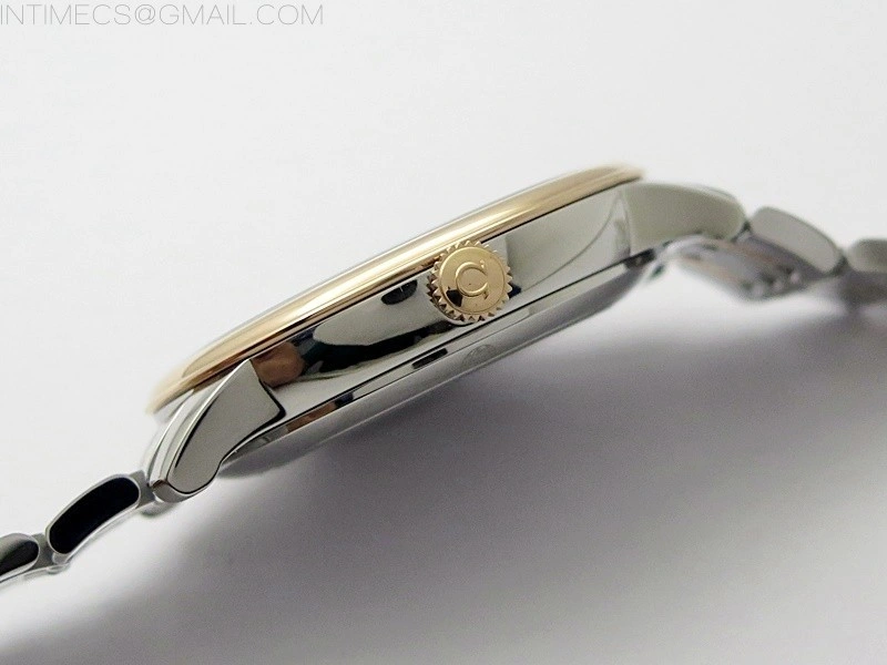 De Ville 40mm SS RG GTF 1:1 Best Edition Silver Dial RG Markers on SS RG Bracelet A8000