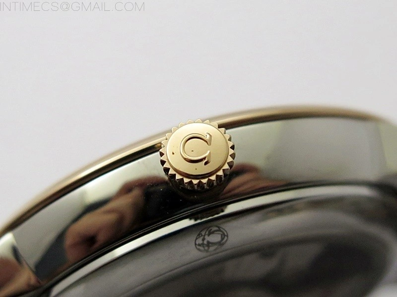 De Ville 40mm SS RG GTF 1:1 Best Edition Silver Dial RG Markers on SS RG Bracelet A8000