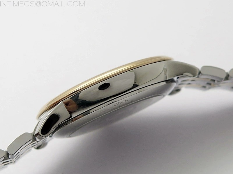 De Ville 40mm SS RG GTF 1:1 Best Edition Silver Dial RG Markers on SS RG Bracelet A8000